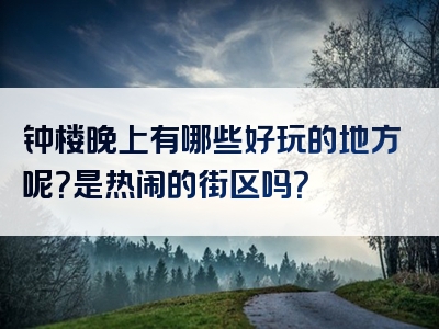 钟楼晚上有哪些好玩的地方呢？是热闹的街区吗？