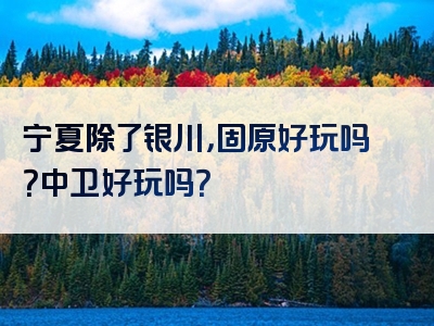 宁夏除了银川，固原好玩吗？中卫好玩吗？