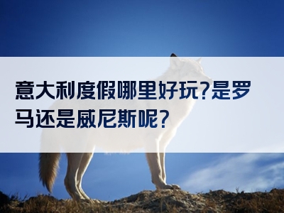 意大利度假哪里好玩？是罗马还是威尼斯呢？