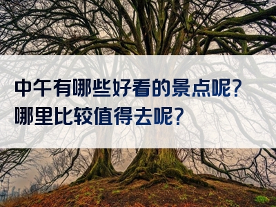 中午有哪些好看的景点呢？哪里比较值得去呢？