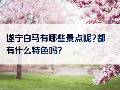 遂宁白马有哪些景点呢？都有什么特色吗？