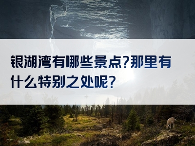 银湖湾有哪些景点？那里有什么特别之处呢？