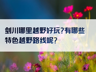 剑川哪里越野好玩？有哪些特色越野路线呢？