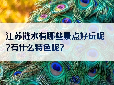 江苏涟水有哪些景点好玩呢？有什么特色呢？