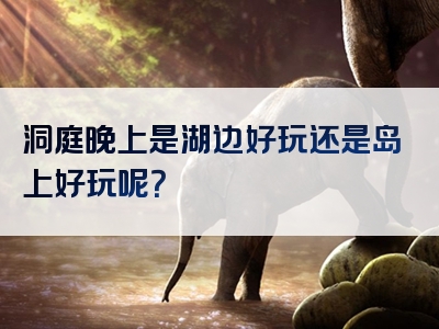 洞庭晚上是湖边好玩还是岛上好玩呢？