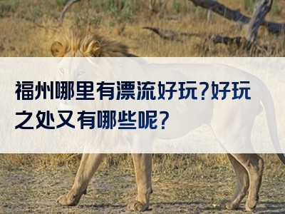 福州哪里有漂流好玩？好玩之处又有哪些呢？
