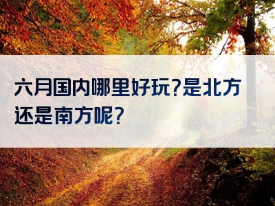 六月国内哪里好玩？是北方还是南方呢？