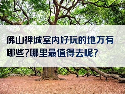 佛山禅城室内好玩的地方有哪些？哪里最值得去呢？