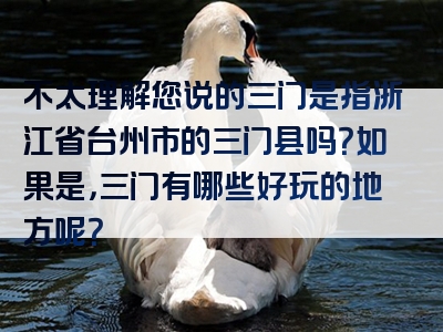 不太理解您说的三门是指浙江省台州市的三门县吗？如果是，三门有哪些好玩的地方呢？
