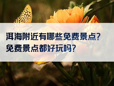 洱海附近有哪些免费景点？免费景点都好玩吗？